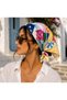 Multi-Colored Patterned Cotton Voile Bandana Multi-Purpose Square Scarf - 3