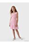 Lcw Kids Pink One Shoulder Patterned Ruffle Girls Dress - 2