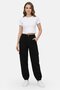 Women Regular Fit Solid Cargo Pants, Black - 2