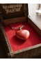 Coral Stone Natural Stone Heart Model Necklace with Wooden Box - 2