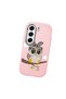 Tecno Camon 40 Compatible Case Camera Protector Pink Silicone Couple Phone Case with Owl Pattern - 3