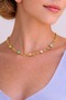 Colorful Ring Detailed Chain Necklace