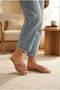 Aysw Women's Slippers with Fringes and Full Stones - 3