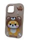 3D Cute Cartoon Character Scalable Holder Soft Silicone Case for iPhone 12/12 Pro - 4