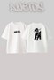 Streetwear Girls Design Printed Oversize White T-Shirt
