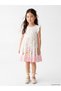 Lcw Kids White Crew Neck Printed Girls' Dress - 3