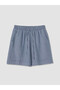 Vizyon New Season Indigo Women's Jean Shorts with Elastic Waist - 5