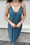 Petrol Blue Dress with Straps and Astrali 3227 - 4
