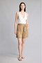 Paperbag High Waist Wide Leg Belmando Khaki Shorts H1055Ax26Sm