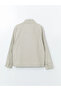 Beige stand collar men's jacket - 8