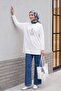 Zippered Palazzo Jeans with Pockets -Indigo - 5