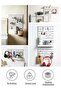 CozyNest Pegboard Wall Organizer Kit, Wall Shelf Storage Display Rack, 4 Pack Modular Hanging, White - 5