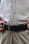 Smt-5125 Men's Genuine Leather Classic Fabric Belt - 2