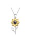 45cm Vintage Elegant Sunflower Pendant Necklace for Women Fashion Aesthetic Flowers Clavicle Chain C - 8