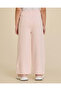 Girls Pink Bow Foil Print Wide Leg Track Pants - 3