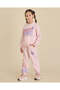 Girls Pink Cinderella Glitter Wide Leg Track Pants - 2