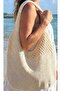 Women's Oversized Knitted Openwork Shoulder Bag - Casual Beach and Vacation Bag