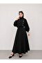 Scuba Fabric Crystal Stone Button Detailed Stylish Skirt Blouse Double Set