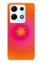 Infinix Note 30 Compatible Retro Sun Pattern Transparent Phone Case