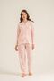 Women's Flowers Pink Shirt Pajama Set Pc9271-S-V2 - 8