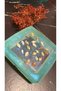 Shiny Water Green Pearlescent Transparent Colored Small Seashell Decorated Square Shaped Ash Tray Handmade Epoxy Gift - 4