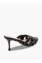 Women Flared Heel Slip-On Sandals - 6