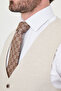 Straight Slim Fit Classic Men's Vest Beige - 40962.26Y - 2