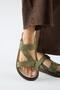 Azelya 2 Women's Genuine Leather Buckle-Strap Khaki Sandals - 7