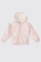 Baby Girl Patterned Ecru Raincoat