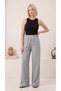 Gray Women's Muslin Palazzo Sweatpants High Waist Wide Leg