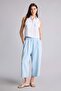 Barrel Fit High Waist Cropped Flowy Fabric Light Blue Pants H1937Ax26Hs - 2