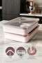 2-Piece Stainless Steel Vacuum Storage Container, Oven and Cake Container 3 Lt Food Container Lunch Box