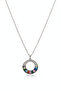 Steel Color Stone Ring End Necklace - Stylish and Durable Gray Tone Chain - 6
