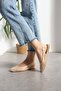 Carleone Beige Women's Shoes with Open Back and Mesh Detail - 5