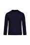 Navy Blue Regular Fit Crew Neck 100% Cotton Sweatshirt