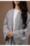 Linen Open Front Kimono Set with Matching Hijab & Inner Dress - 4