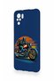 Redmi Note 10-10S Compatible Moto Rider Patterned Silicone Case - 4