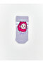 Two Mt Shop Quality Lcw Kids Lilac Patterned Girls' Booties Socks - 2