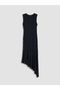 Lcw Vision Black Crew Neck Asymmetrical Cut Lace Dress - 5