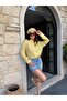 Women's Oil Green Glitter Oversize Shirt 31020 - 6
