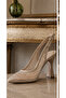 432 Women's Mesh Stoned Goblet Heel Open Back Evening Dress Shoes - 5