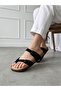 Women's Men's Genuine Leather Suede Orthopedic Anatomical Cork Sole Flip Flops - 2