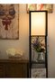 Modern Shelf Floor Lamp with Lamp Shade and LED Bulb Corner Display Floor Lamps with Shelves for Living Room Bedroom and Office Black - 7