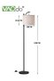 LED Floor Lamp 9W with 3 Color Temperatures Nordic Simplicity Eye-Protecting Standing Lamp with Linen lampshade - 8