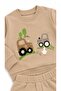 Baby Boy Seasonal Cotton 2-Piece Set Embroidered Patterned Sweatshirt and Sweatpants 6-12 Months - 3