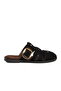 Black Closed-Front Women's Flat Slippers - 2