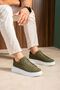 Lace-Up Men's Sneaker Khaki Suede - 2