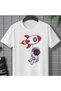 Astronaut Printed Crew Neck 100% Cotton Short Sleeve Kids and Teenagers T-Shirt