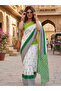 Green Pure Cotton Printed Saree - FFT7375 | Green - 2