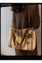 New Style Women Trend Large Capacity Shoulder Bag Ladies Leisure Commuting Tote Bag with Rabbit Pendant - 2